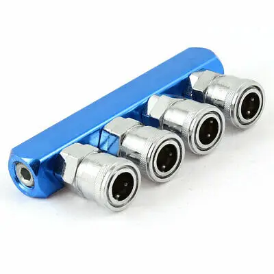 

1/4NPT Female Thread Inlet Port 4 Way Pass Air Hose Pipe Quick Coupler