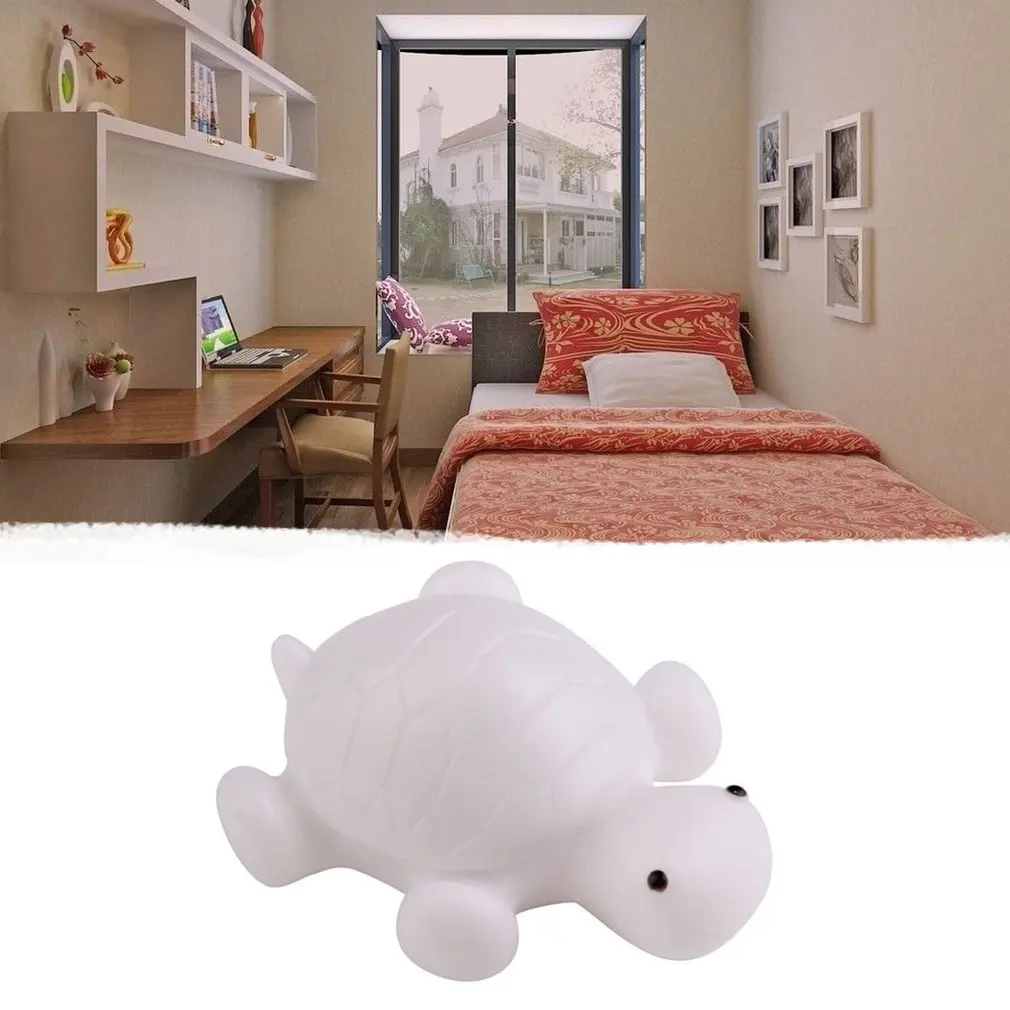 7 меняющихся цветов Милая Черепаха Форма красивое украшение для спальни ребенка