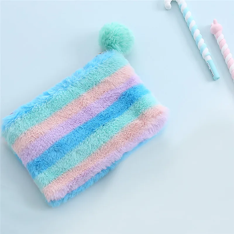 Женские плюшевые Кошельки для монет мини-кошелек сумка денег многоцветная на