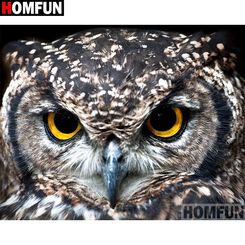 Алмазная 5d картина HOMFUN сова Орел вышивка крестиком полное покрытие