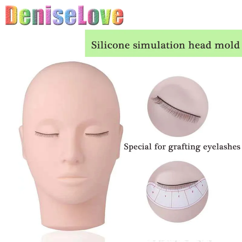 

Головка манекена для наращивания ресниц, макияжа, модель из силикагеля, головки манникина