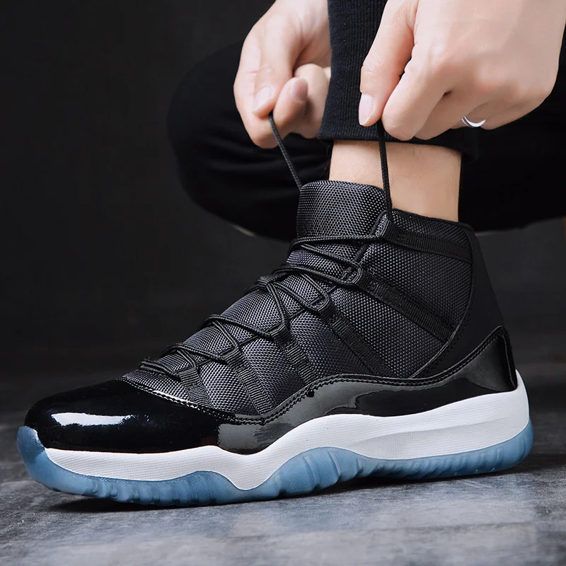 Новинка мужские баскетбольные кроссовки Jordan 1 мужские и женские амортизирующие дышащие баскетболист Джордан Ретро 11 высокие спортивные тренировочные ботинки