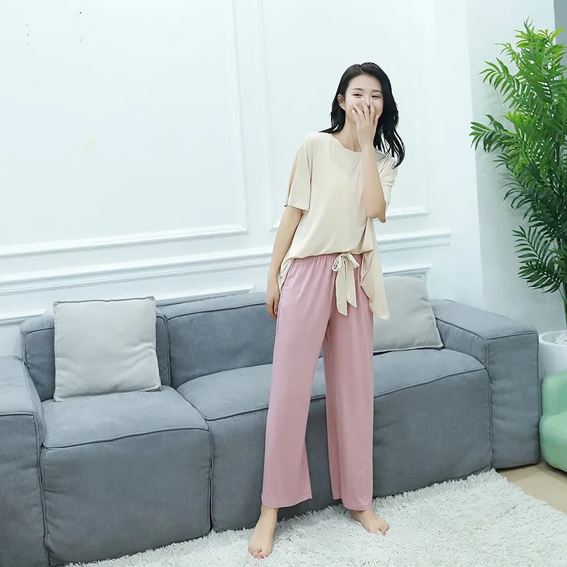 Пижамный комплект SOVELOSA из модала для женщин пикантная ночная рубашка брюки с