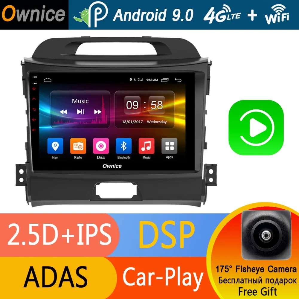 Android 9 0 восемь ядер &quotIPS 4 Гб ОЗУ 32 ПЗУ для Sportage R 2010-2016 Автомагнитола стерео Navi GPS