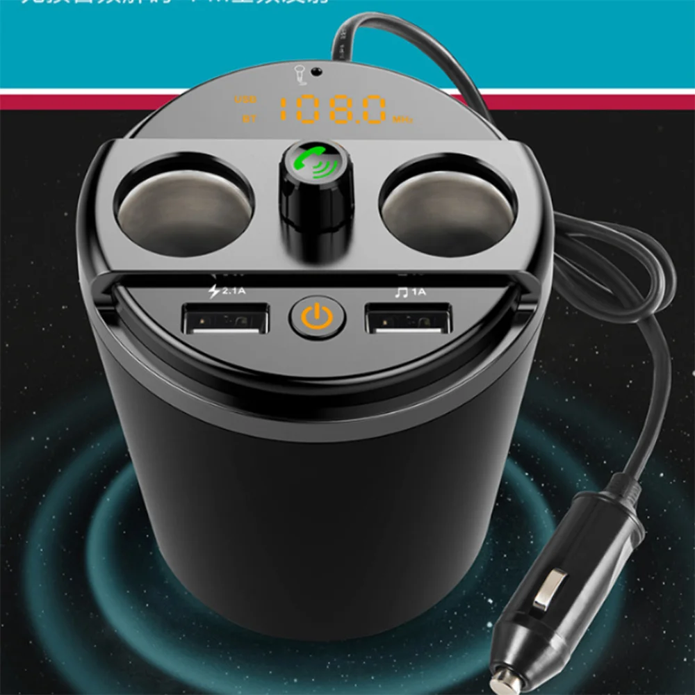 Новое поступление многофункциональная Bluetooth Hands-Free Зажигалка для сигар FM 3.1A двойной порт автомобильное зарядное устройство чашка XM-76