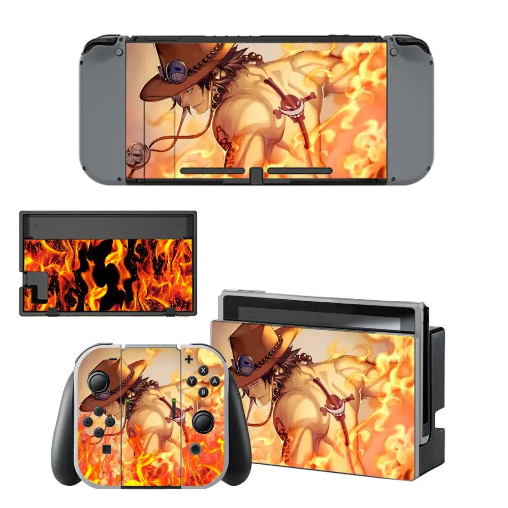 one piece luffy screen protector sticker skin for nintendo switch ns console dock charger stand holder joy con controller vinyl free global shipping