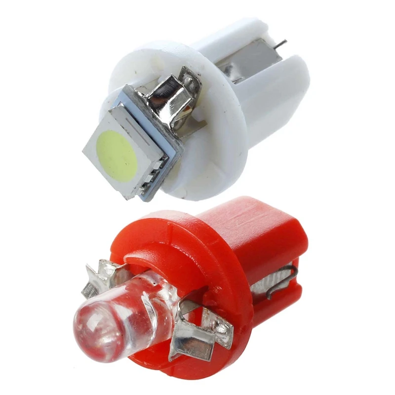 20 шт. T5/ B8.5D 5050 SMD Светодиодная розетка внутреннее освещение автомобильное