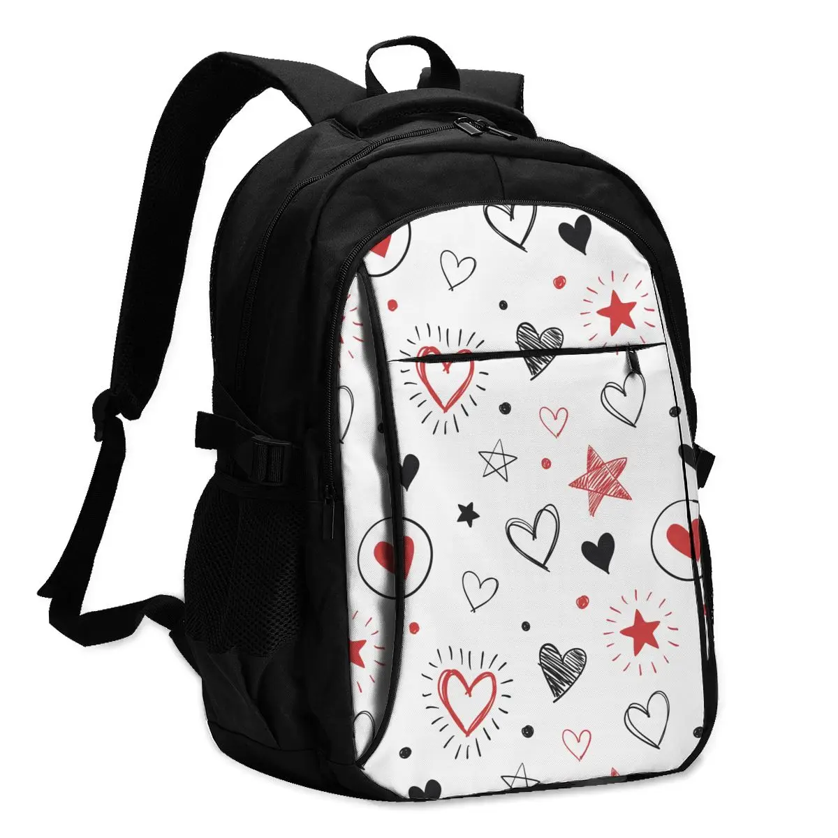 

2021 Прохладный печати ноутбук рюкзак ко Дню Святого Валентина Сердца и звезды зарядка через USB путешествия Для женщин Мужской школьная сумка...