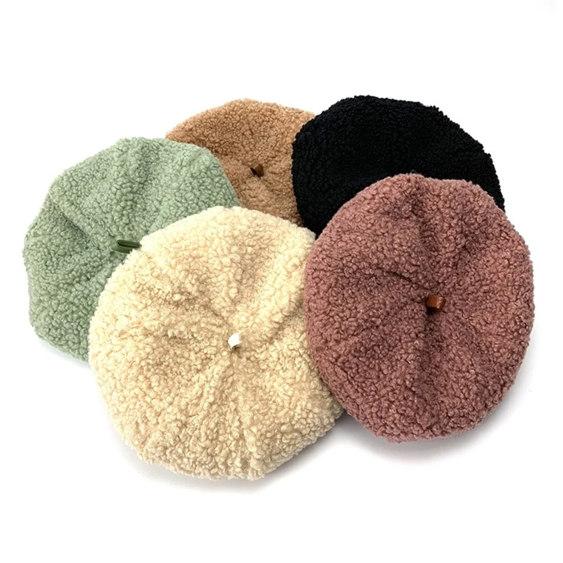 Новая шерстяная петля берет для женщин Осень зима модная британская ретро шляпа