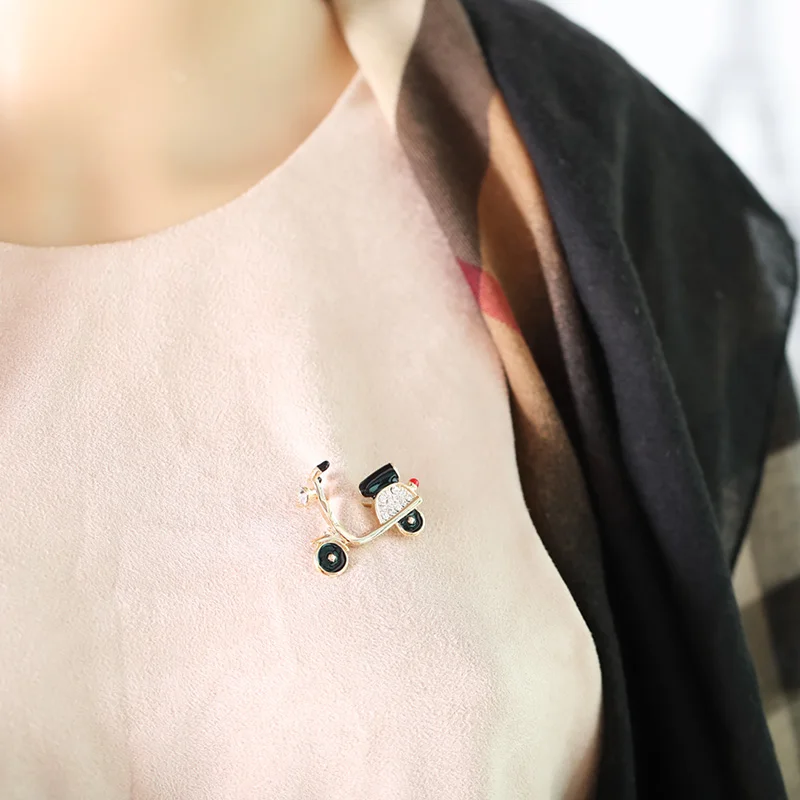 Женская/Детская Винтажная брошь Blucome в форме велосипеда значок на булавке