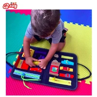 busyboard busy board dressing board toddler zippered button activity montessori teaching equipment toys