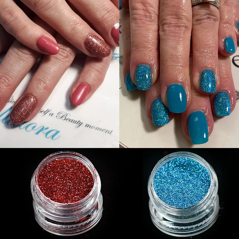 Новое поступление мини-бутылки красивый блестящий порошок для ногтей 3D наклейки