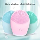 Ультразвуковая вибрационная электрическая щетка для чистки лица, силиконовая щетка для очищения лица, массажер, щетка для глубокого пористая кожа ухода, Прямая поставка