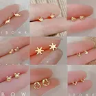 Корейский минималистский мини-штатив с крестом бабочкой и цветком, женское шикарное украшение для пирсинга тела для девушек