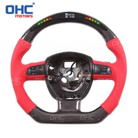 performance 100 real forged carbon fiber led display steering wheel compatible for aud i a1 a2 a3 a4 a5 rs3 rs4 rs5 s3 s4 s5