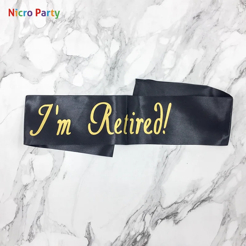 Пояс Nicro I'm на пенсию золотистый штампованный ремень плечо украшение для