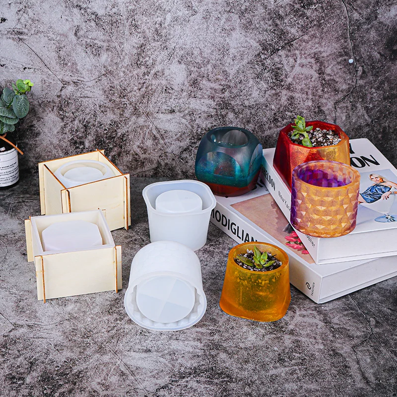 

Geometric Honeycomb Silicone Mold for Handmade Desktop Decoration Gypsum Epoxy Resin Pen Holder Flower Pot Micro-landscape Mould
