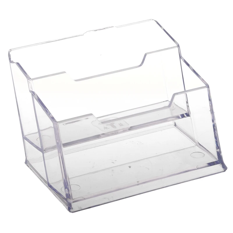 

Desktop Business Card Holder Display Stand 2 compartments