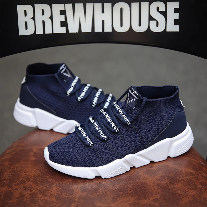 Brand Mens Socks Running Shoes Fashion Sneakers Sports Shoes for Man Breathable Casual Elasticity Platform Vulcanize Ankle Boots