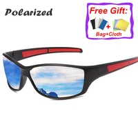 matte black frame polarized sunglasses menwomen uv protection sports goggles sun glasses mirror anti glare eyewear male shades