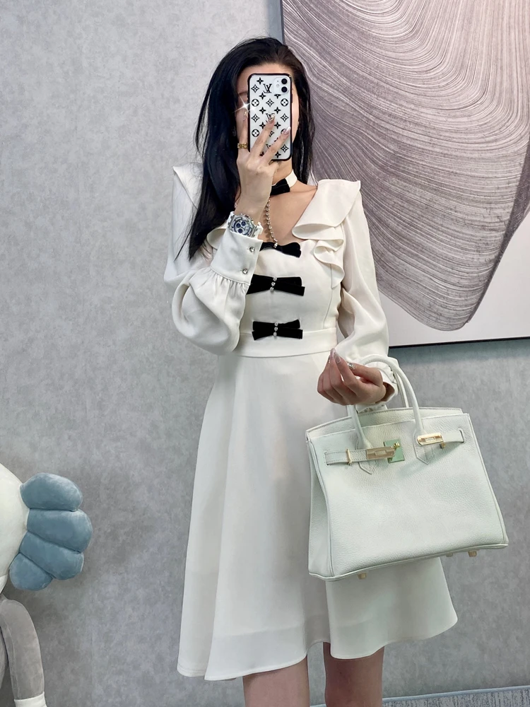 

Small evening dress women 2021 new French temperament skirt, party usually can wear celebrity engagement white dress