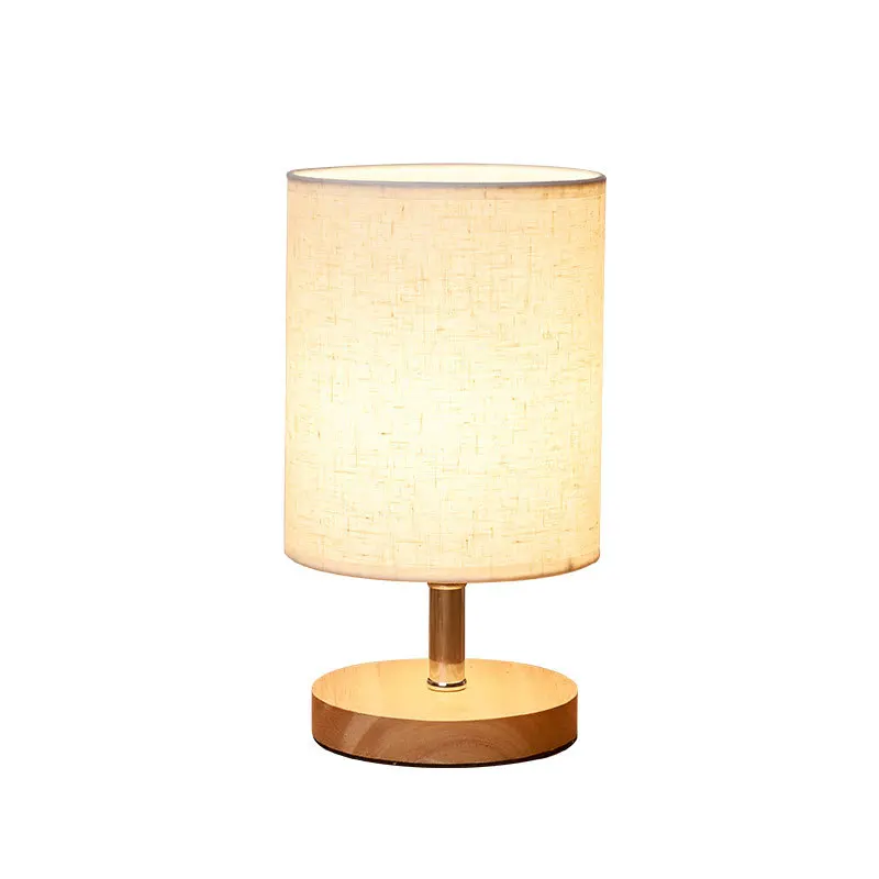 Современная Деревянная настольная лампа в скандинавском стиле декоративная