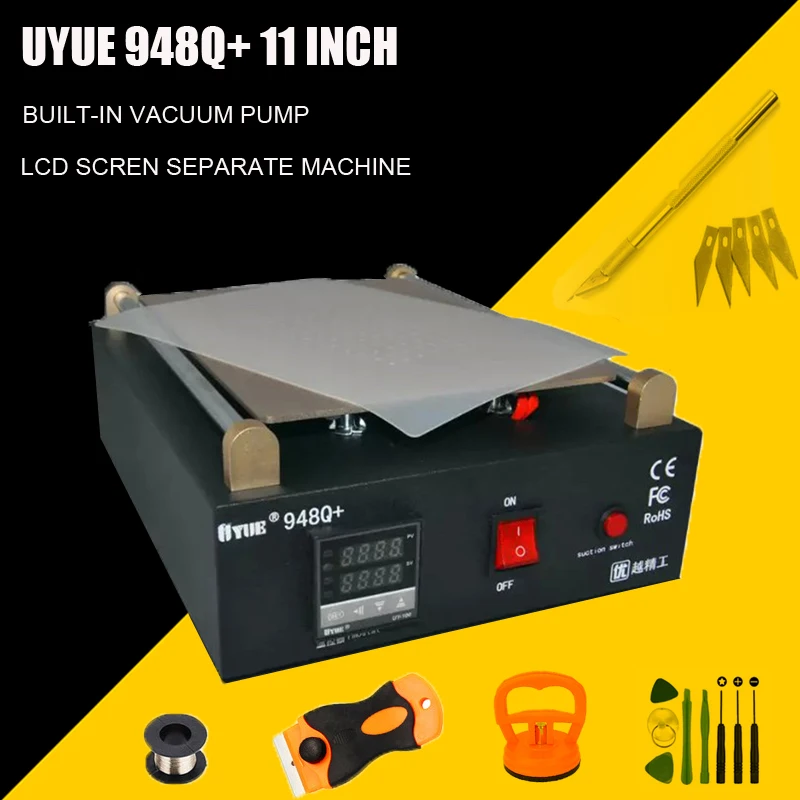 UYUE 948Q + 11 дюймов Встроенный вакуумный насос мобильный телефон ЖК-экран сепаратор
