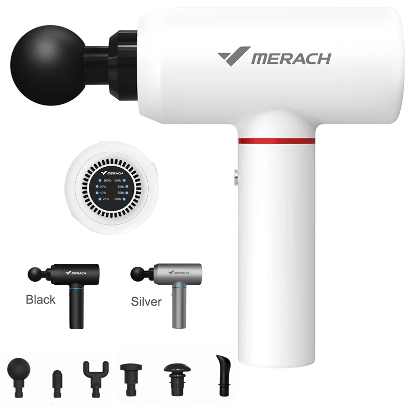 Профессиональный ручной массажный пистолет для мышц тихий Вибрационный