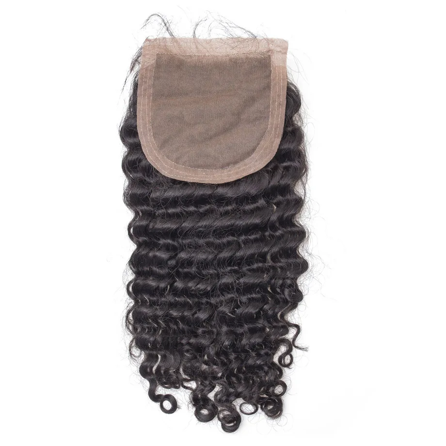 

Brazilian Human Hair Weave Bundles with Closure Deep Wave Short Natural Long Remy hair Extension For black women 3 Bundles