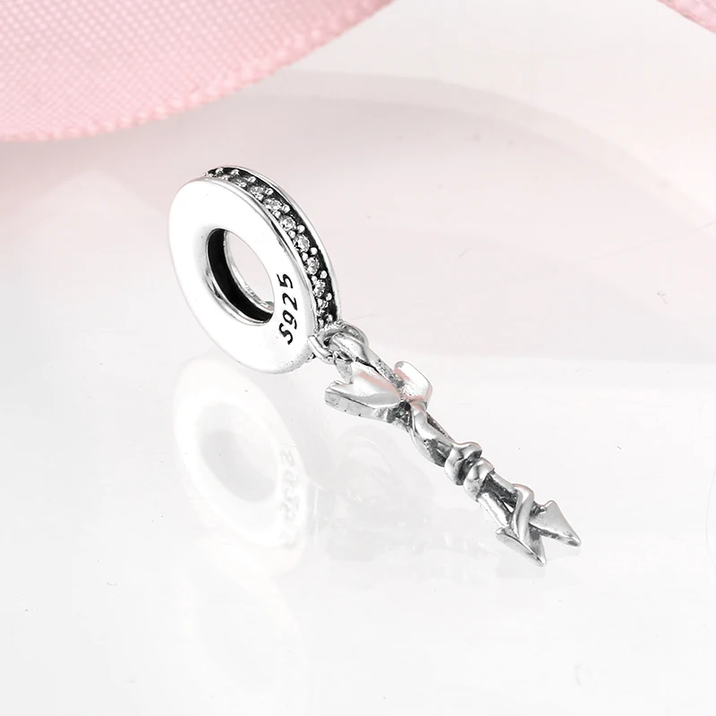 Valentine's Day Gift 925 Sterling Silver Cupid's arrow charms Bead pendants Jewelry making Fit Original Mikiwuu Charm Bracelet |