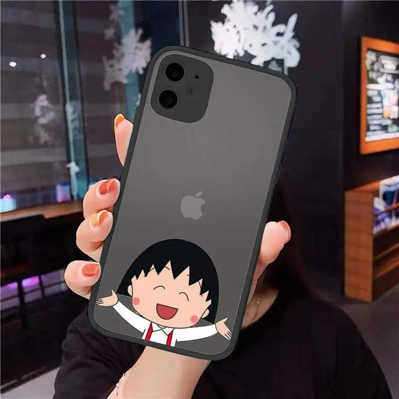 

Chibi Maruko-chan Phone Cases matte transparent For iphone 7 8 11 12 plus mini x xs xr pro max cover