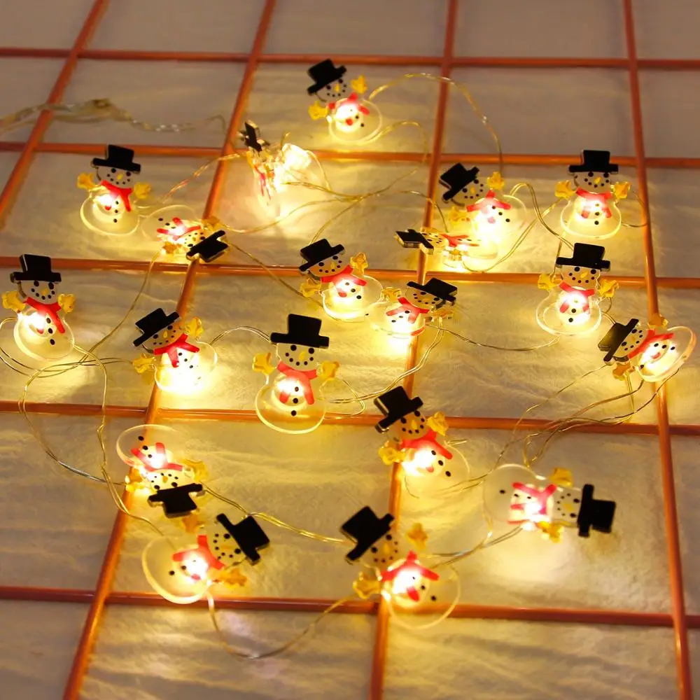 QIFU/гирлянда в виде снеговика и лося, праздничный светильник, гирлянда, Рождественский Декор для дома, Рождественская, украшение, Navidad Natal, новогодний