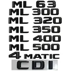 Черная эмблема для Mercedes Benz W164 W166 ML55 ML63 AMG ML250 ML280 ML300 ML320 ML350 ML400 ML420 ML500 ML550 4matic, эмблемы CDI