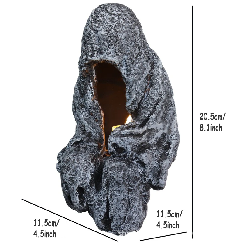 Светодиодная лампа статуя ведьмы Гуль садовый светильник таинственный сидячий