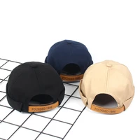 2021 new solid brimless hat womens street dance hip hop breathable dome melon cap letter beret unisex adjustable beanie cap