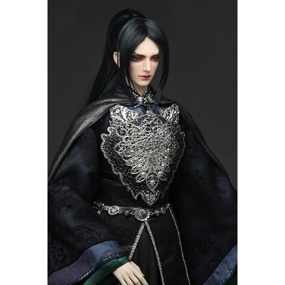 Allaosify Bjd парик 1/3 серый синий персональный пони хвост кукла аксессуары