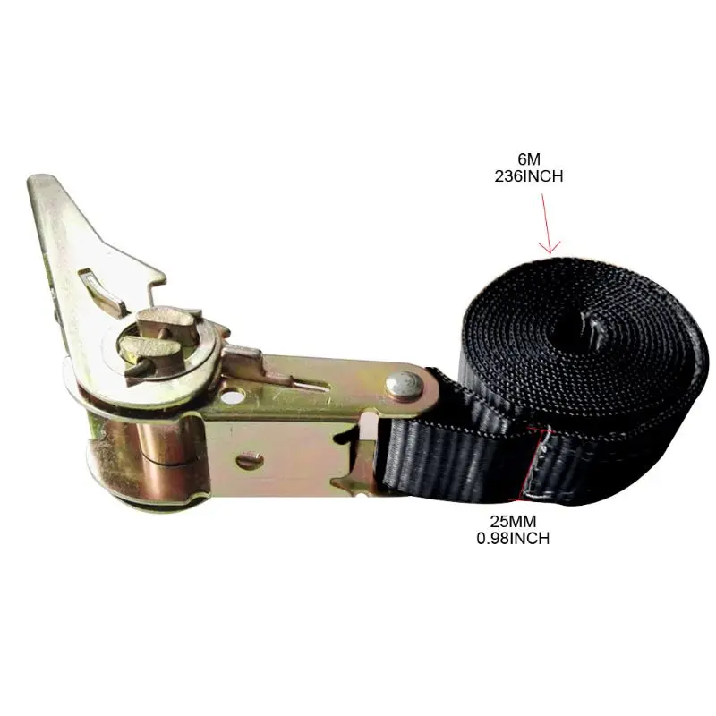 

Ratchet Tie-down Endless Loop Lashing Straps 25mm x 6m Heavy Duty Ratchet Webbing Cargo for Cam Buckles Car Trailer Part