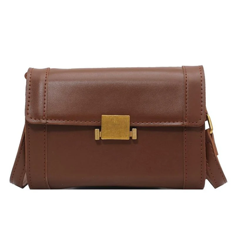 

2021 Mini Handbags and Purses Women Fashion Retro PU Leather Shoulder Bag Simple Style Flap Crossbody Bags Women's Hand Bag