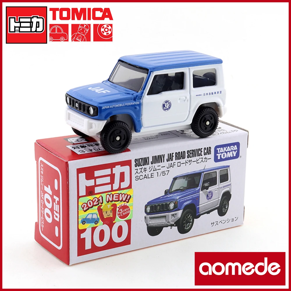 

Автомобильные украшения TAKARA TOMY Tomica из сплава, № 100, Suzuki Jimny JAF, дорожный сервис