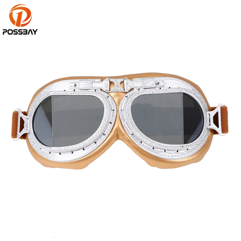 Медные мотоциклетные очки POSSBAY для Кафе Racer Moto велосипедные шлемы катание на