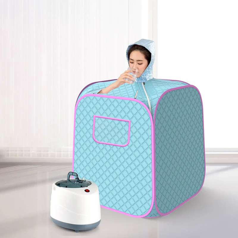 Portable Steam Sauna Home Sauna Generator Slimming Household Sauna Box Ease Insomnia Stainless Steel Pipe Support