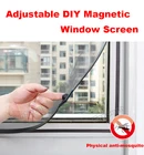 Регулируемая магнитная сетка для окон сделай сам на заказ, оконные окна для автодомов, съемная моющаяся невидимая москитная сетка для мух