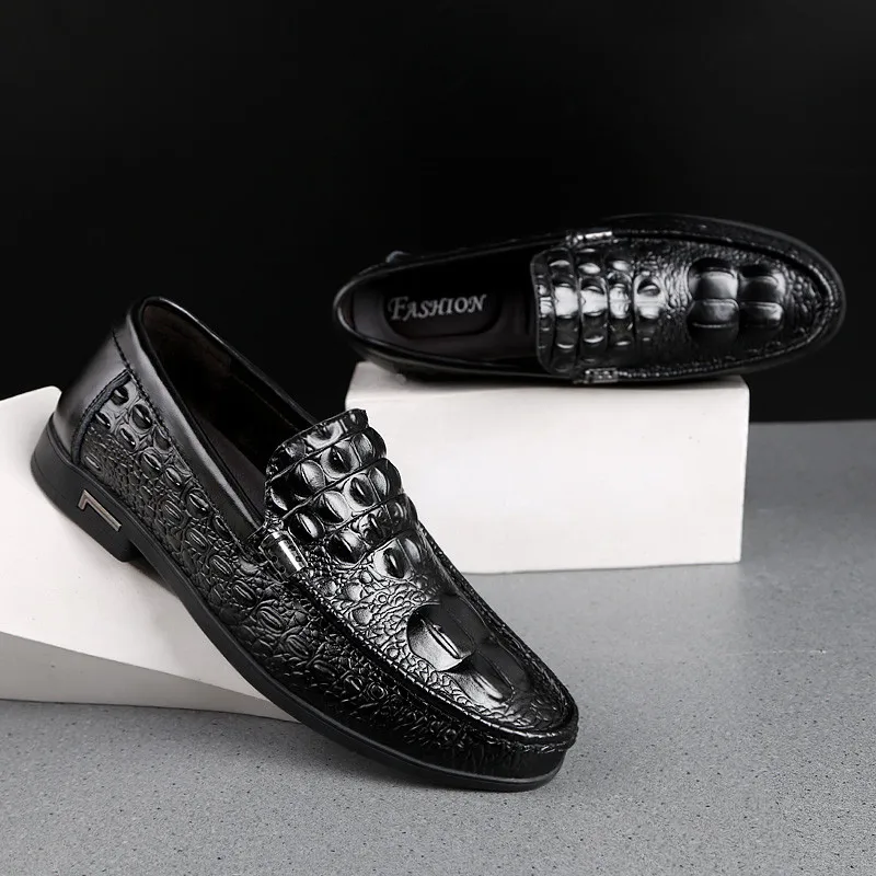

Flat Shoes Men Casual Leather Office Business Luxurious Trend Gentleman Comfortable Personality New 2021 Light Men's