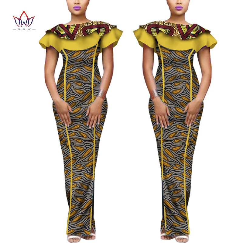 Летнее женское платье макси без рукавов африканская мода Анкары головной платок