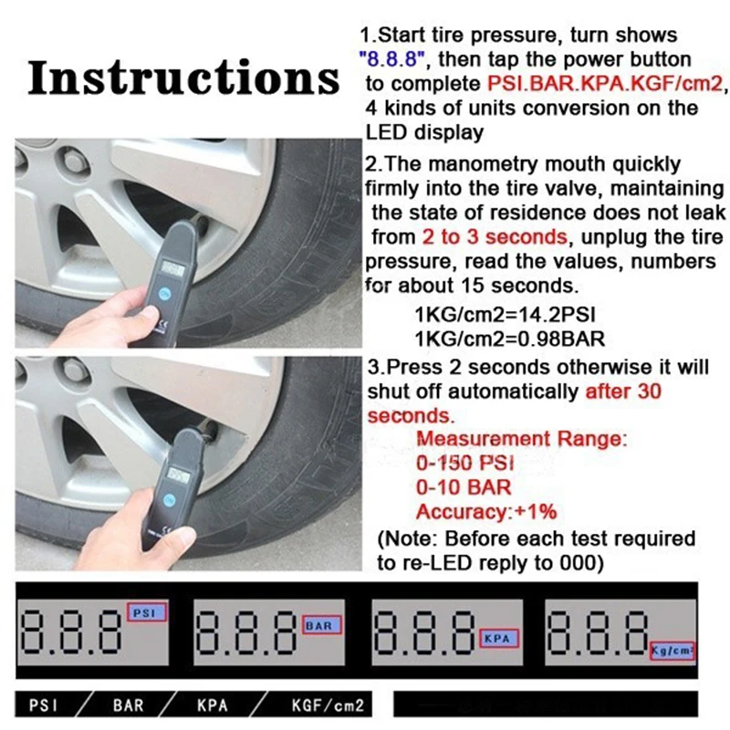 Цифровой датчик давления воздуха в шинах для транспортного средства мотоцикла