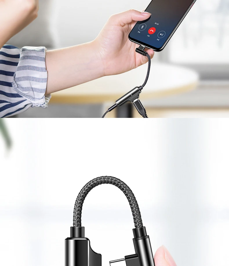 oneplus переходник type c до 3|-f-|5 2 в 1 USB C аудио кабель type C до 3,5 мм разъем AUX Наушники звонки, музыка зарядный адаптер для Xiaomi Samsung Huawei HTC наушники конвертер для Oneplus 6T honor 10