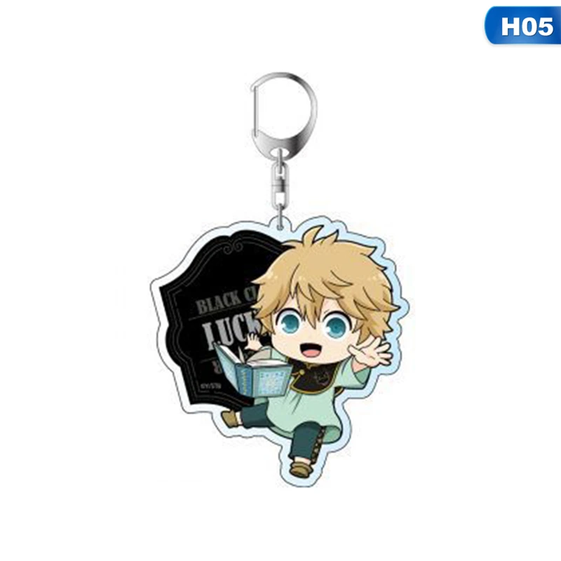 Брелок для ключей в стиле аниме Черный клевер акриловый брелок с подвеской
