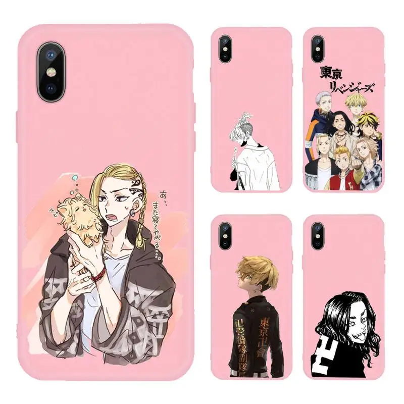

Tokyo Revengers manjiro sano Phone Case Candy Color for iPhone 6 7 8 11 12 s mini pro X XS XR MAX Plus