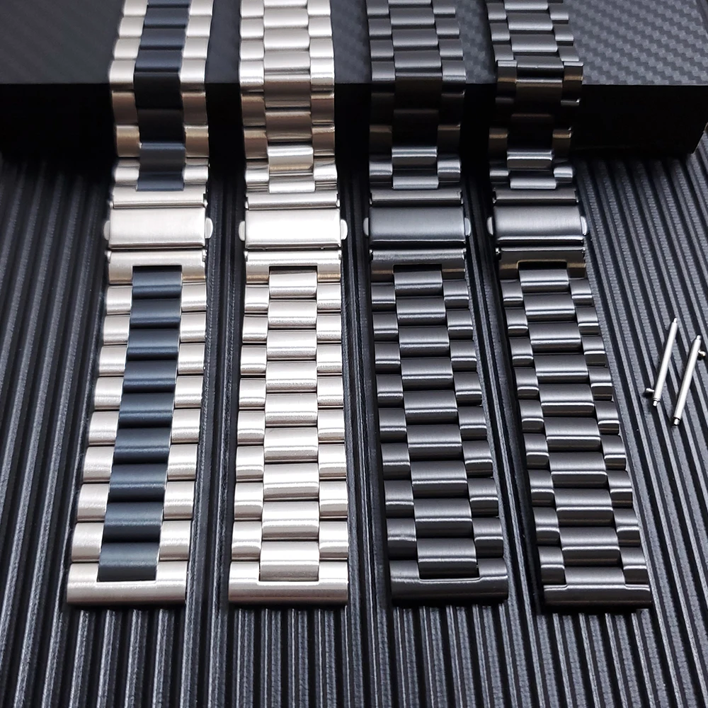 

Ремешок из нержавеющей стали для Galaxy Watch 3 41 мм, Ремешки для наручных часов Samsung Galaxy Watch 3 45 мм, классический металлический браслет
