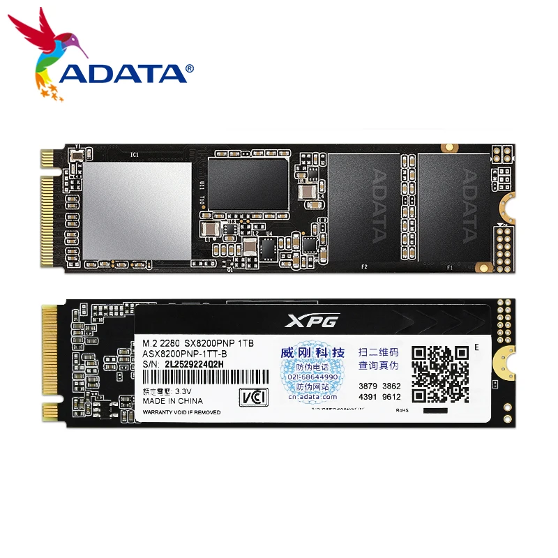 

Original ADATA SSD XPG SX8200 PNP 1TB 2TB PCIe Gen3x4 M.2 2280 Hard Disk Up to 3500MB/s M2 Solid State Drive For Laptop Desktop